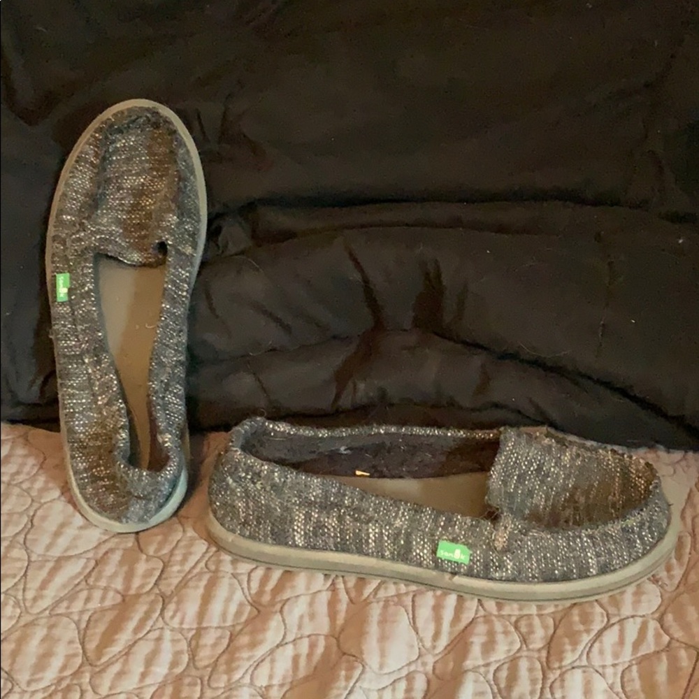 Sanuk Grey Woven Shoes